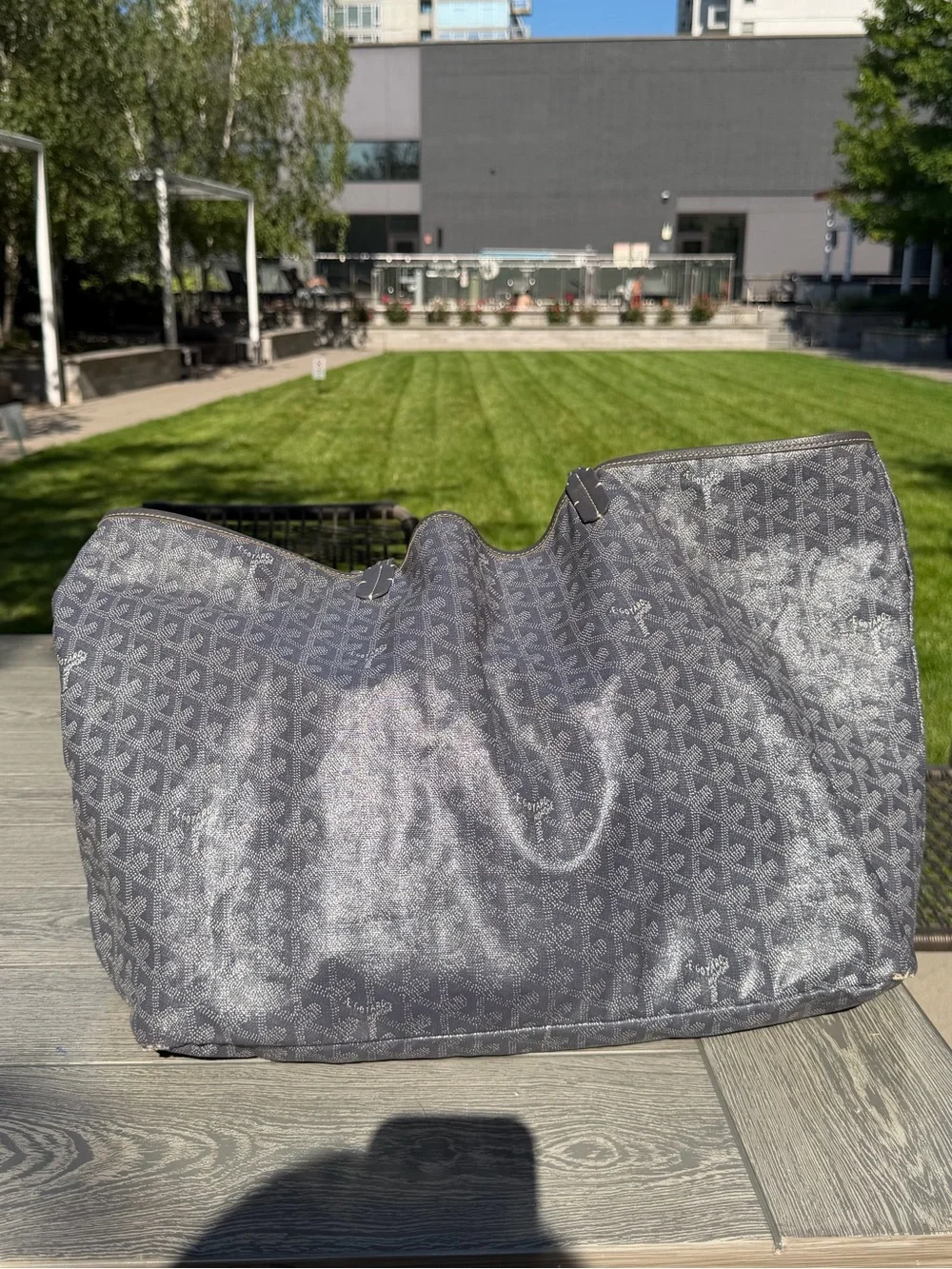 Authentic Goyard St. Louis GM Tote Grey